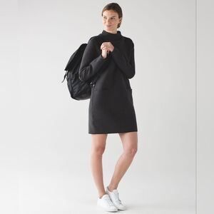 Lululemon City Bound Dress Heathered Black